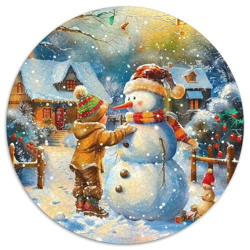 Schneemann 1000-teiliges Puzzle Für Erwachsene Kinder Weihnachten Herausforderndes Puzzle Entspannend Perfekt Für Spieleabende Geschenk Zum Geburtstag 1000pcs (67.5x67.5cm) von PFQHUAIDH