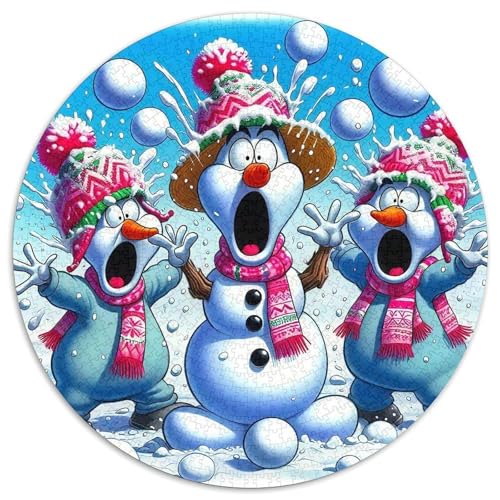 Schneemann 1000-teiliges Puzzle Für Erwachsene Kinder Weihnachten Herausforderndes Puzzle Entspannend Perfekt Für Spieleabende Spielzeug Geschenk 1000pcs (67.5x67.5cm) von PFQHUAIDH