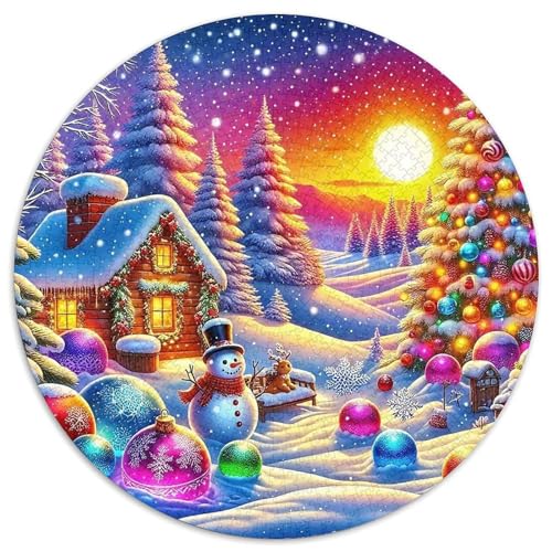 Schneemann 1000-teiliges Puzzle Für Erwachsene Kinder Weihnachten Herausforderndes Puzzle Stress Abbauen Familienspielabende Spielzeug Geschenk 1000pcs (67.5x67.5cm) von PFQHUAIDH