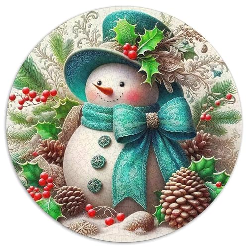 Schneemann 1000-teiliges Puzzle Für Erwachsene Kinder Weihnachten Herausforderndes Puzzle Stress Abbauen Perfekt Für Spieleabende Geschenk Zum Geburtstag 1000pcs (67.5x67.5cm) von PFQHUAIDH
