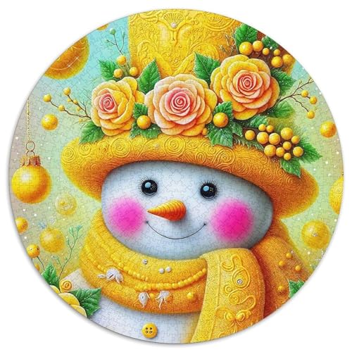 Schneemann 1000-teiliges Puzzle Für Erwachsene Kinder Weihnachten Herausforderndes Puzzle Stress Abbauen Perfekt Für Spieleabende Spielzeug Geschenk 1000pcs (67.5x67.5cm) von PFQHUAIDH