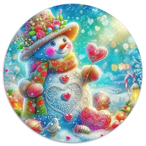 Schneemann 1000-teiliges Puzzle Für Frauen, Männer Weihnachten Anspruchsvolles Puzzle Entspannend Familie Aktivität Spiele Geschenk Zum Geburtstag 1000pcs (67.5x67.5cm) von PFQHUAIDH
