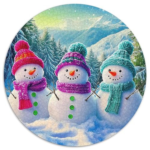 Schneemann 1000-teiliges Puzzle Für Frauen, Männer Weihnachten Anspruchsvolles Puzzle Entspannend Familie Aktivität Spiele Geschenk Zum Geburtstag 1000pcs (67.5x67.5cm) von PFQHUAIDH