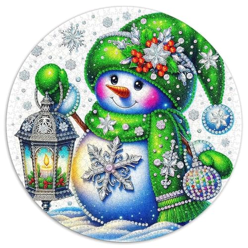 Schneemann 1000-teiliges Puzzle Für Frauen, Männer Weihnachten Anspruchsvolles Puzzle Entspannend Familie Aktivität Spiele Spielzeug Geschenk 1000pcs (67.5x67.5cm) von PFQHUAIDH