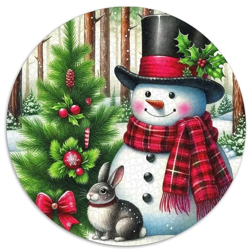 Schneemann 1000-teiliges Puzzle Für Frauen, Männer Weihnachten Anspruchsvolles Puzzle Entspannend Familie Aktivität Spiele Spielzeug Geschenk 1000pcs (67.5x67.5cm) von PFQHUAIDH