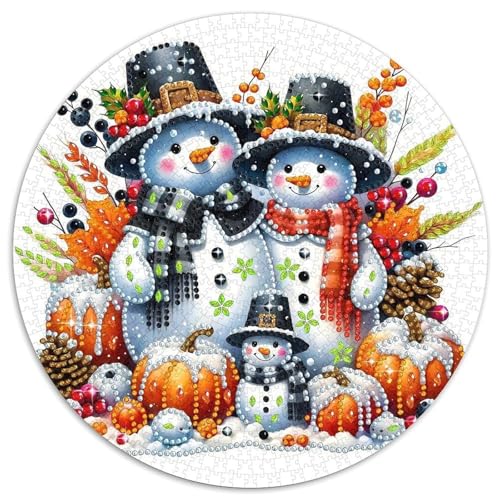 Schneemann 1000-teiliges Puzzle Für Frauen, Männer Weihnachten Anspruchsvolles Puzzle Entspannend Perfekt Für Spieleabende Spielzeug Geschenk 1000pcs (67.5x67.5cm) von PFQHUAIDH