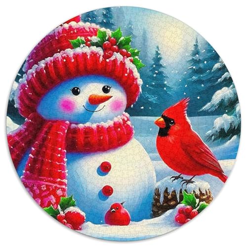 Schneemann 1000-teiliges Puzzle Für Frauen, Männer Weihnachten Anspruchsvolles Puzzle Stress Abbauen Familienspielabende Spielzeug Geschenk 1000pcs (67.5x67.5cm) von PFQHUAIDH