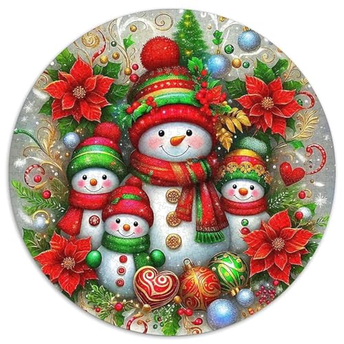 Schneemann 1000-teiliges Puzzle Für Frauen, Männer Weihnachten Herausforderndes Puzzle Entspannend Familie Aktivität Spiele Spielzeug Geschenk 1000pcs (67.5x67.5cm) von PFQHUAIDH
