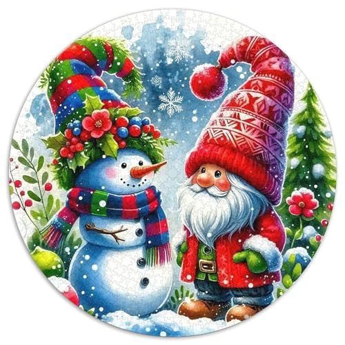Schneemann 1000-teiliges Puzzle Für Frauen, Männer Weihnachten Herausforderndes Puzzle Entspannend Familienspielabende Spielzeug Geschenk 1000pcs (67.5x67.5cm) von PFQHUAIDH