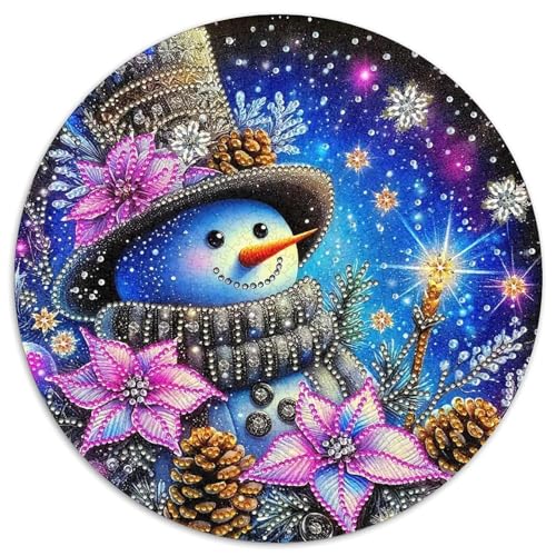 Schneemann 1000-teiliges Puzzle Für Frauen, Männer Weihnachten Herausforderndes Puzzle Entspannend Familienspielabende Spielzeug Geschenk 1000pcs (67.5x67.5cm) von PFQHUAIDH