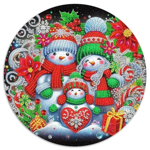 Schneemann 1000-teiliges Puzzle Für Frauen, Männer Weihnachten Herausforderndes Puzzle Entspannend Familienspielabende Spielzeug Geschenk 1000pcs (67.5x67.5cm) von PFQHUAIDH