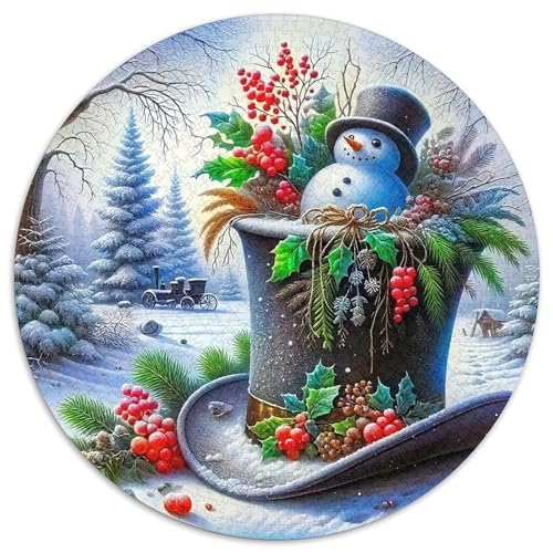 Schneemann 1000-teiliges Puzzle Für Frauen, Männer Weihnachten Herausforderndes Puzzle Entspannend Perfekt Für Spieleabende Spielzeug Geschenk 1000pcs (67.5x67.5cm) von PFQHUAIDH
