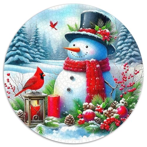 Schneemann 1000-teiliges Puzzle Für Frauen, Männer Weihnachten Herausforderndes Puzzle Stress Abbauen Familienspielabende Spielzeug Geschenk 1000pcs (67.5x67.5cm) von PFQHUAIDH