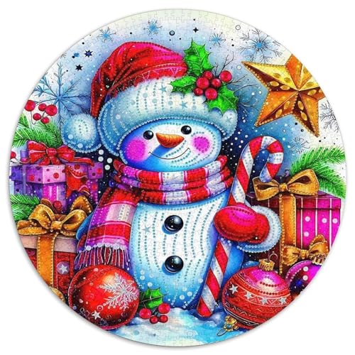 Schneemann 1000-teiliges Puzzle Für Frauen, Männer Weihnachten Herausforderndes Puzzle Stress Abbauen Perfekt Für Spieleabende Spielzeug Geschenk 1000pcs (67.5x67.5cm) von PFQHUAIDH