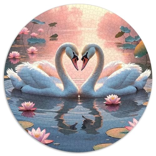 Schwan 1000-teiliges Puzzle Für Erwachsene Kinder Wasservogel Anspruchsvolles Puzzle Entspannend Familie Aktivität Spiele Geschenk Zum Geburtstag 1000pcs (67.5x67.5cm) von PFQHUAIDH