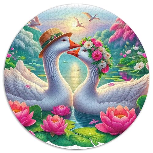 Schwan 1000-teiliges Puzzle Für Frauen, Männer Wasservogel Herausforderndes Puzzle Entspannend Familie Aktivität Spiele Spielzeug Geschenk 1000pcs (67.5x67.5cm) von PFQHUAIDH