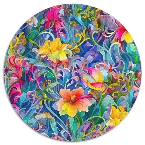 Sea of Blumens 1000-teiliges Puzzle Für Frauen, Männer Blumen Herausforderndes Puzzle Stress Abbauen Familienspielabende Spielzeug Geschenk 1000pcs (67.5x67.5cm) von PFQHUAIDH