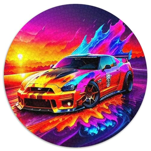 Sportwagen 1000-teiliges Puzzle Für Erwachsene Kinder Fahrzeug Herausforderndes Puzzle Entspannend Familie Aktivität Spiele Spielzeug Geschenk 1000pcs (67.5x67.5cm) von PFQHUAIDH