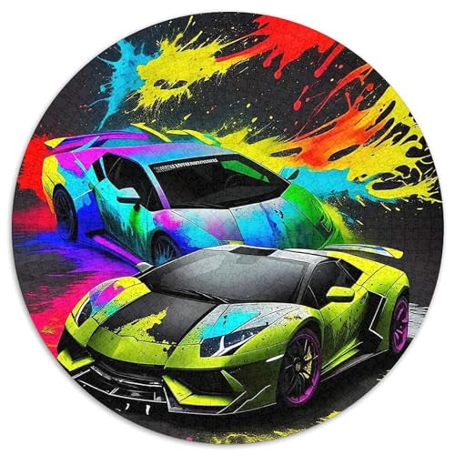 Sportwagen 1000-teiliges Puzzle Für Erwachsene Kinder Fahrzeug Herausforderndes Puzzle Stress Abbauen Familie Aktivität Spiele Geschenk Zum Geburtstag 1000pcs (67.5x67.5cm) von PFQHUAIDH