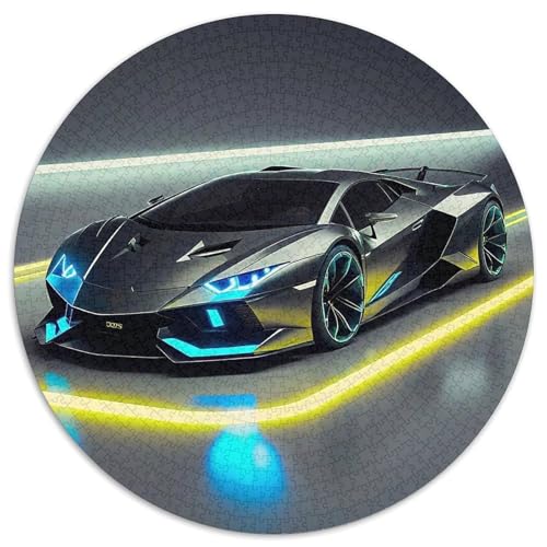 Sportwagen 1000-teiliges Puzzle Für Frauen, Männer Fahrzeug Anspruchsvolles Puzzle Stress Abbauen Familie Aktivität Spiele Spielzeug Geschenk 1000pcs (67.5x67.5cm) von PFQHUAIDH