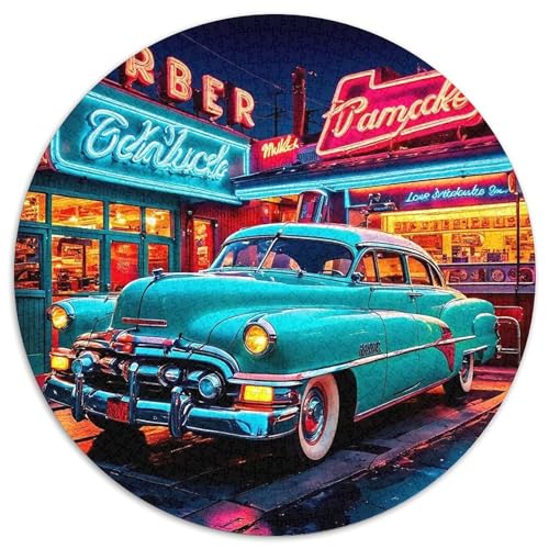 Vintage Auto 1000-teiliges Puzzle Für Erwachsene Kinder Fahrzeug Herausforderndes Puzzle Stress Abbauen Familienspielabende Spielzeug Geschenk 1000pcs (67.5x67.5cm) von PFQHUAIDH