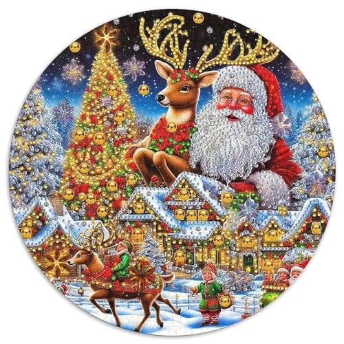 Weihnachtsmann 1000-teiliges Puzzle Für Erwachsene Kinder Weihnachten Anspruchsvolles Puzzle Entspannend Familie Aktivität Spiele Geschenk Zum Geburtstag 1000pcs (67.5x67.5cm) von PFQHUAIDH