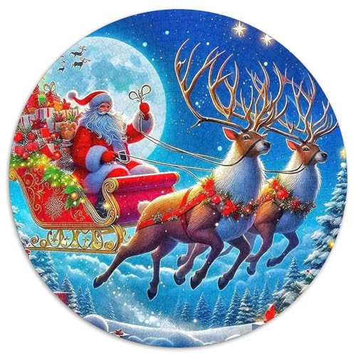 Weihnachtsmann 1000-teiliges Puzzle Für Erwachsene Kinder Weihnachten Anspruchsvolles Puzzle Entspannend Familie Aktivität Spiele Spielzeug Geschenk 1000pcs (67.5x67.5cm) von PFQHUAIDH