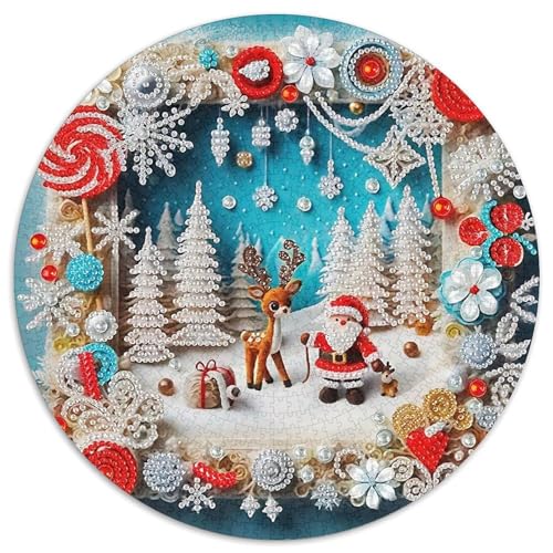 Weihnachtsmann 1000-teiliges Puzzle Für Erwachsene Kinder Weihnachten Herausforderndes Puzzle Entspannend Familienspielabende Geschenk Zum Geburtstag 1000pcs (67.5x67.5cm) von PFQHUAIDH