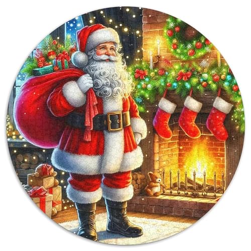 Weihnachtsmann 1000-teiliges Puzzle Für Erwachsene Kinder Weihnachten Herausforderndes Puzzle Entspannend Familienspielabende Spielzeug Geschenk 1000pcs (67.5x67.5cm) von PFQHUAIDH