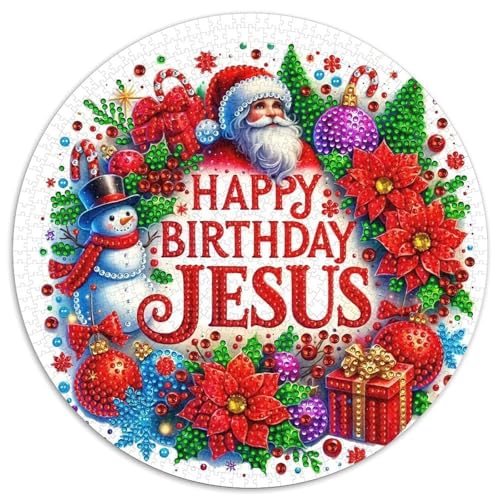 Weihnachtsmann 1000-teiliges Puzzle Für Erwachsene Kinder Weihnachten Herausforderndes Puzzle Entspannend Familienspielabende Spielzeug Geschenk 1000pcs (67.5x67.5cm) von PFQHUAIDH