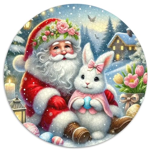 Weihnachtsmann 1000-teiliges Puzzle Für Erwachsene Kinder Weihnachtsthema Herausforderndes Puzzle Entspannend Familie Aktivität Spiele Spielzeug Geschenk 1000pcs (67.5x67.5cm) von PFQHUAIDH