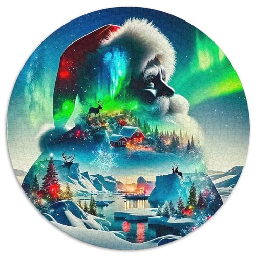 Weihnachtsmann 1000-teiliges Puzzle Für Frauen, Männer Weihnachten Anspruchsvolles Puzzle Stress Abbauen Familienspielabende Spielzeug Geschenk 1000pcs (67.5x67.5cm) von PFQHUAIDH