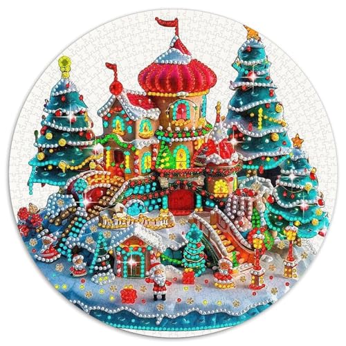 Weihnachtsmann 1000-teiliges Puzzle Für Frauen, Männer Weihnachten Herausforderndes Puzzle Entspannend Familienspielabende Spielzeug Geschenk 1000pcs (67.5x67.5cm) von PFQHUAIDH