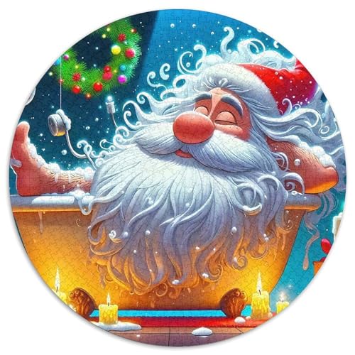 Weihnachtsmann 1000-teiliges Puzzle Für Frauen, Männer Weihnachten Herausforderndes Puzzle Entspannend Familienspielabende Spielzeug Geschenk 1000pcs (67.5x67.5cm) von PFQHUAIDH