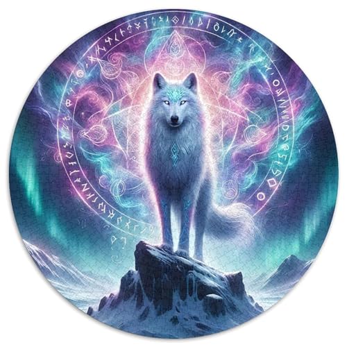 Wolf 1000-teiliges Puzzle Für Erwachsene Kinder Tier Thema Anspruchsvolles Puzzle Stress Abbauen Perfekt Für Spieleabende Geschenk Zum Geburtstag 1000pcs (67.5x67.5cm) von PFQHUAIDH