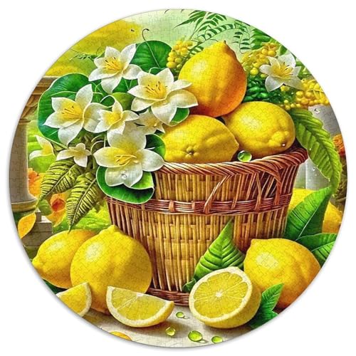 Zitrone 1000-teiliges Puzzle Für Erwachsene Kinder Fruchtfertigung Anspruchsvolles Puzzle Entspannend Familienspielabende Spielzeug Geschenk 1000pcs (67.5x67.5cm) von PFQHUAIDH