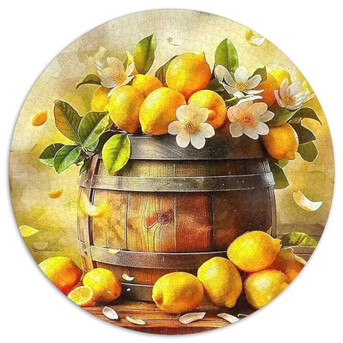 Zitrone 1000-teiliges Puzzle Für Erwachsene Kinder Fruchtfertigung Herausforderndes Puzzle Entspannend Familie Aktivität Spiele Spielzeug Geschenk 1000pcs (67.5x67.5cm) von PFQHUAIDH