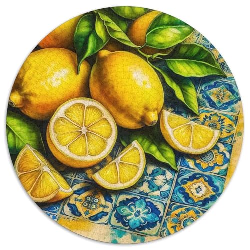 Zitrone 1000-teiliges Puzzle Für Erwachsene Kinder Fruchtfertigung Herausforderndes Puzzle Stress Abbauen Familienspielabende Spielzeug Geschenk 1000pcs (67.5x67.5cm) von PFQHUAIDH