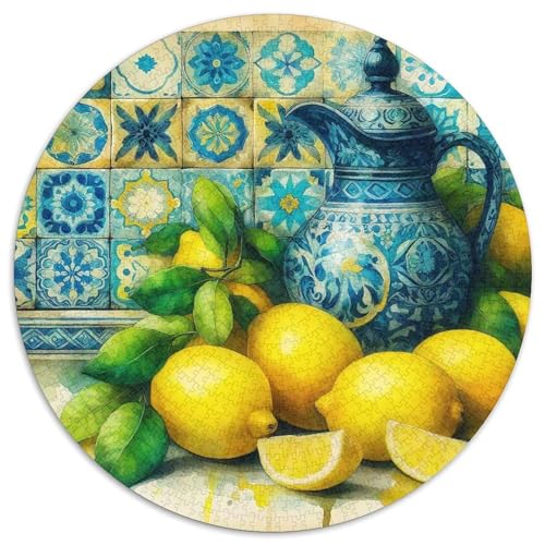 Zitrone 1000-teiliges Puzzle Für Frauen, Männer Fruchtfertigung Anspruchsvolles Puzzle Entspannend Familienspielabende Spielzeug Geschenk 1000pcs (67.5x67.5cm) von PFQHUAIDH