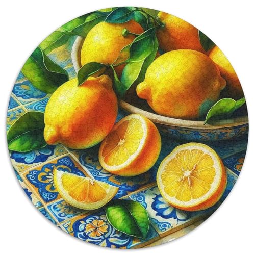 Zitrone 1000-teiliges Puzzle Für Frauen, Männer Fruchtfertigung Herausforderndes Puzzle Entspannend Familienspielabende Spielzeug Geschenk 1000pcs (67.5x67.5cm) von PFQHUAIDH