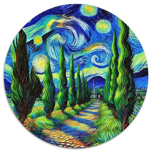 ländliche Straße 1000-teiliges Puzzle Für Erwachsene Kinder Vincent Van Gogh Herausforderndes Puzzle Stress Abbauen Familienspielabende Geschenk Zum Geburtstag 1000pcs (67.5x67.5cm) von PFQHUAIDH