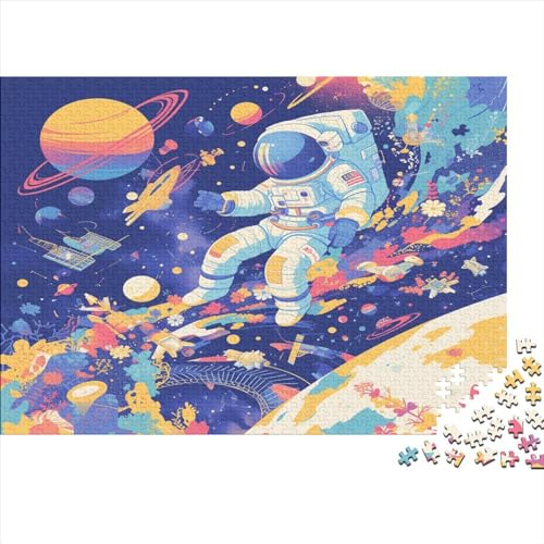 Astronaut 500 Teile Puzzle Für Erwachsene Geburtstag Home Decor Family Challenging Games Lernspiel Entspannung Und Intelligenz 500pcs (52x38cm) von PFYWZJDDTTBD