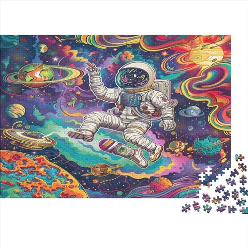 Astronaut Puzzle 1000 Teile Erwachsene Geburtstag Geschicklichkeitsspiel Für Die Ganze Familie Lernspiel Wohnkultur Stress Relief 1000pcs (75x50cm) von PFYWZJDDTTBD
