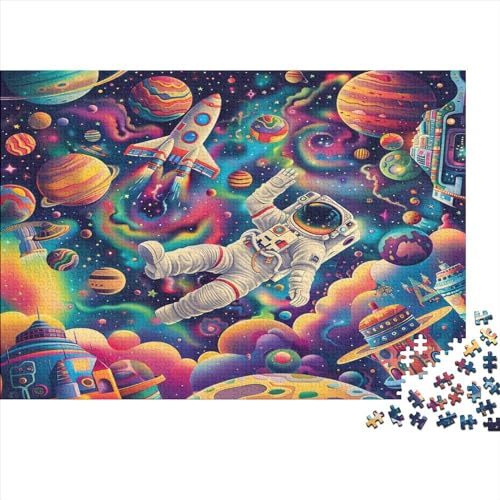 Astronaut Puzzle 1000 Teile Erwachsene Geschicklichkeitsspiel Für Die Ganze Familie Lernspiel Home Decor Geburtstag Stress Relief 1000pcs (75x50cm) von PFYWZJDDTTBD