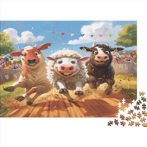Bauernhof-Tiere Für Erwachsene Puzzle 1000 Teile Family Challenging Games Lernspiel Geburtstag Home Decor Stress Relief 1000pcs (75x50cm) von PFYWZJDDTTBD