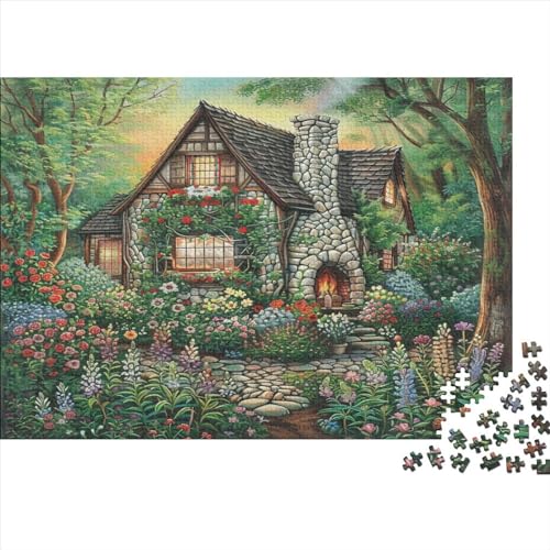 Bergdorf-Hütte 1000 Teile Für Erwachsene Puzzle Educational Game Home Decor Geburtstag Family Challenging Games Stress Relief 1000pcs (75x50cm) von PFYWZJDDTTBD
