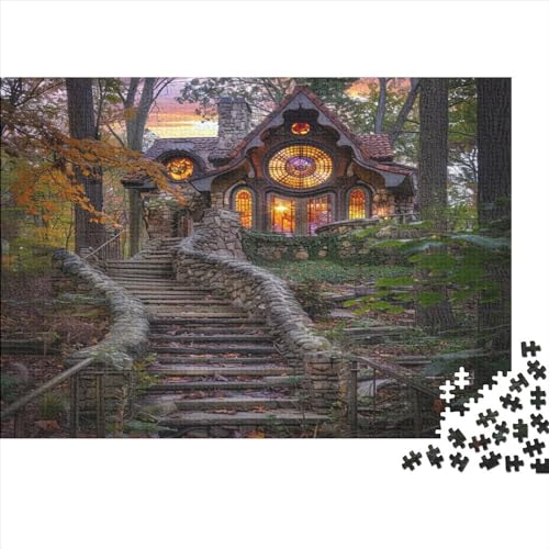 Bergdorf-Hütte Puzzle 1000 Teile Erwachsene Home Decor Lernspiel Family Challenging Games Geburtstag Entspannung Und Intelligenz 1000pcs (75x50cm) von PFYWZJDDTTBD