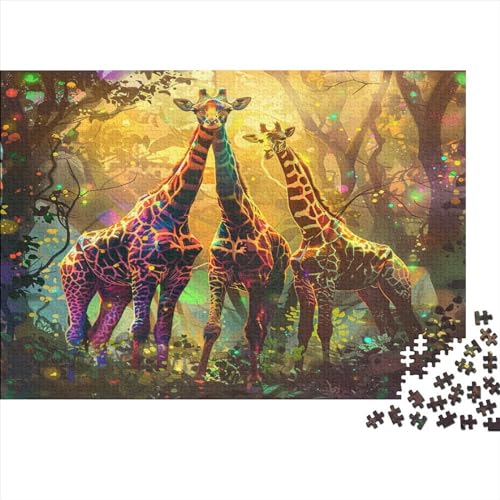Dschungel-Tiere 1000 Teile Puzzle Für Erwachsene Geburtstag Home Decor Family Challenging Games Lernspiel Entspannung Und Intelligenz 1000pcs (75x50cm) von PFYWZJDDTTBD