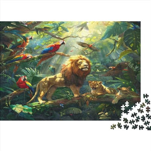 Dschungel-Tiere 1000 Teile Puzzles Erwachsene Geschicklichkeitsspiel Für Die Ganze Familie Geburtstag Lernspiel Home Decor Stress Relief 1000pcs (75x50cm) von PFYWZJDDTTBD