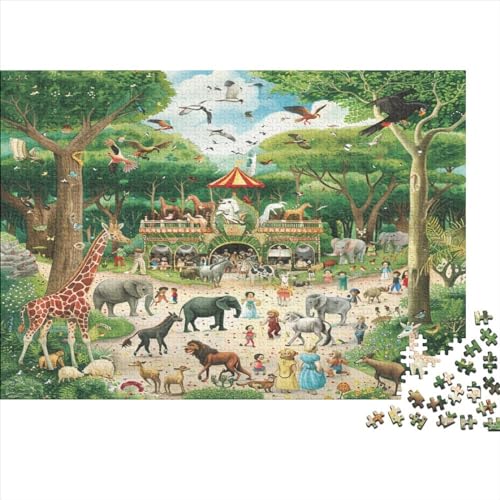 Dschungel-Tiere Für Erwachsene Puzzles 300 Teile Geburtstag Lernspiel Family Challenging Games Home Decor Stress Relief Toy 300pcs (40x28cm) von PFYWZJDDTTBD